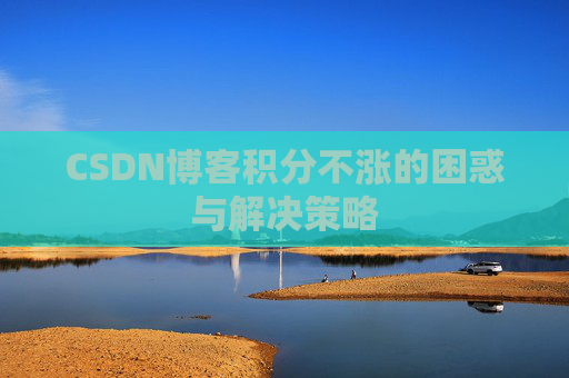 CSDN博客积分不涨的困惑与解决策略